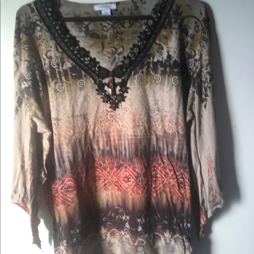 Boho Southwest Long Sleeve Tee, Desert colors